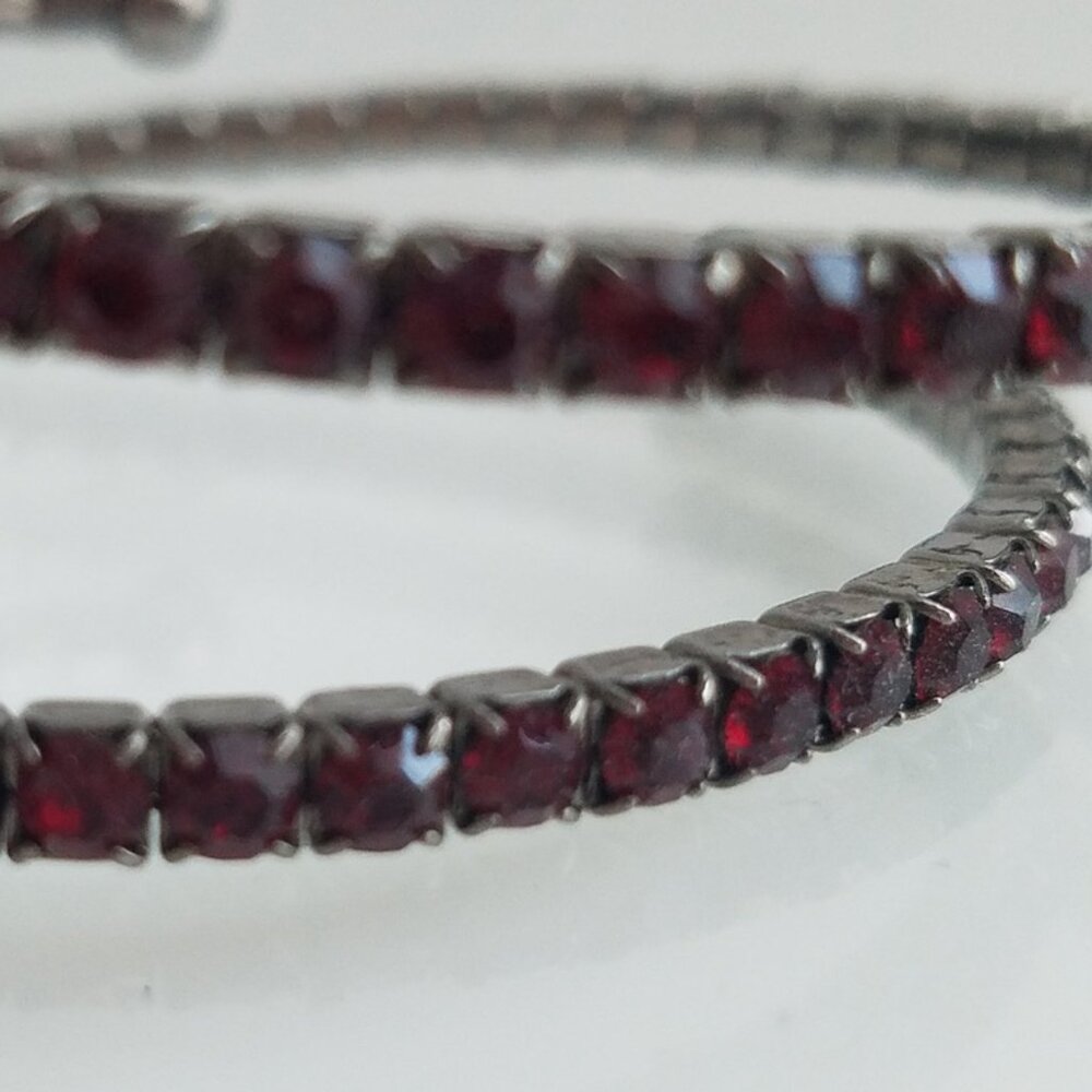 Ruby Red Rhinestone Bangle - Picture 9 of 12